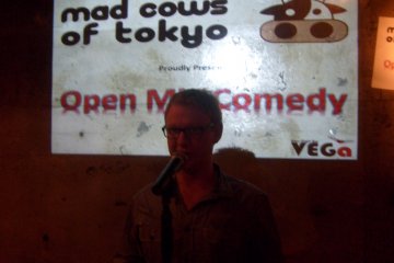 An Englishman walks into a bar: action from the Mad Cows' stand-up night