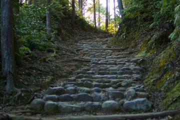 Stepping stone paths line much of the ancient route.