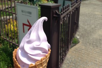 <p>Lavender soft serve ice cream at Kaze&nbsp;no Oka Mid Station. &nbsp;Heaven in a cone</p>