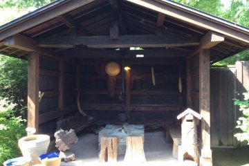 There is a fireplace after you&nbsp;pass the front gate.