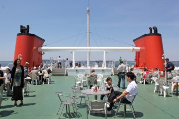 The ferry can accommodate up to 580 passengers each way.