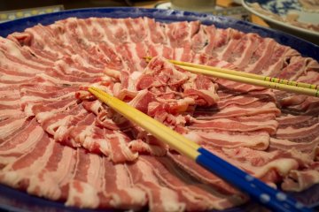 <p>Delicious shabu shabu beef for the dinner buffet spread!</p>
