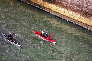 Ada beberapa orang yang bermain dengan air yang tenang, cuaca hangat dan pemandangan yang indah dengan memiliki perjalanan kayaking singkat sepanjang sungai. Kegiatan ini juga bagus untuk melihat kelopak pertama mengambang di hari yang sempurna untuk kayaking.