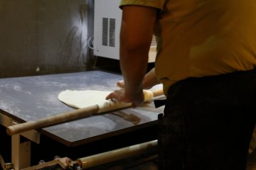 <p>Udon made fresh</p>