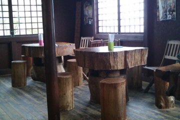 <p>The small dining area is bright and pleasant</p>