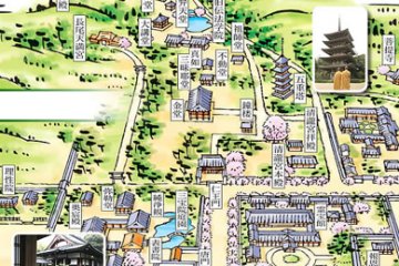 <p>This is a map of the lower and upper parts of Daigo-ji Temple in Kyoto!</p>