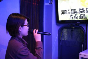Try your hand at karaoke in English or Japanese after a couple of shots!