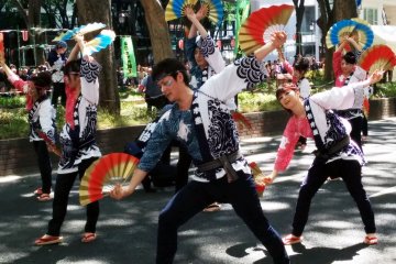 The Sparrow Dance along the parade route.