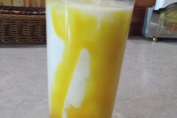 <p>My mango lassi</p>