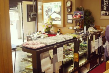 <p>Delicious pastries displayed on the counter.</p>
