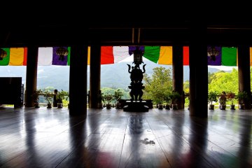 <p>View from the worship hall to the outside</p>