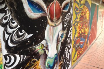 <p>Nearby street art in Chayamachi</p>