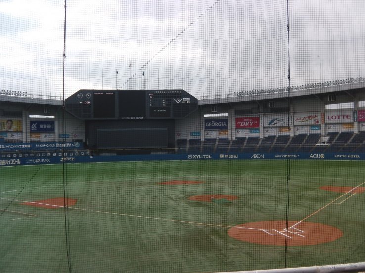 <p>A quiet moment at Chiba's QVC Marines field</p>