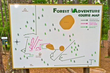 Here's an overview of the Forest Adventure course map which includes the Adventure Course and Canopy Course.