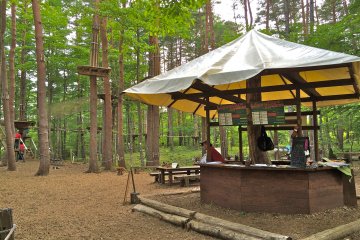 Check in desk at Forest Adventure Mt Fuji.