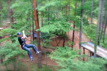 Swing like Tarzan! This was by far the most exhilarating obstacle on the Adventure Course.