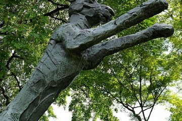 <p>For me, the most striking piece of art was a metal sculpture of a leaping hare</p>
