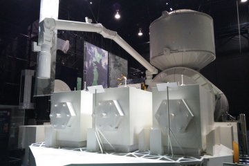 Scale replica of the Kibo research module in the Exhibition Hall
