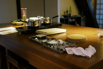 <p>Everything is ready for us to start cooking.</p>