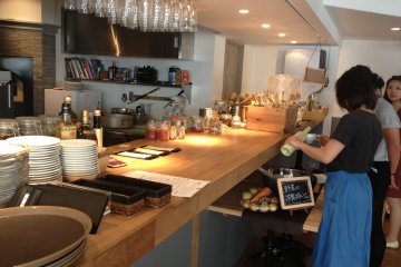 <p>Gazpacho at the drinks bar.</p>