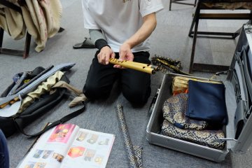 <p>During a performance, there are other instruments aside from the Taiko Drum</p>