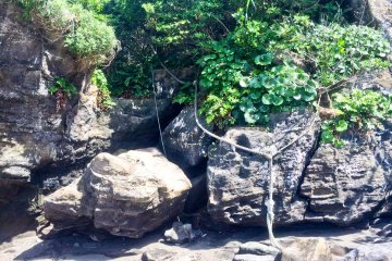 <p>The only way is up! With the help of some rope</p>