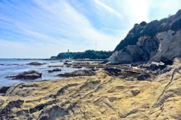 <p>A much welcomed sight! Your first view of Cape Tsurugi Lighthouse from a distance</p>