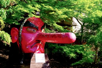 <p>A long-nosed goblin at Kurama Station</p>