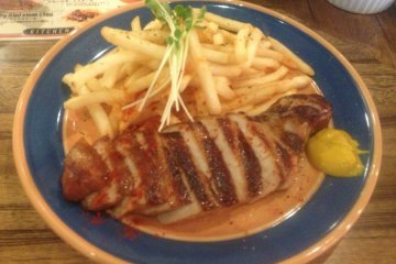 <p>Roasted pork steak!</p>