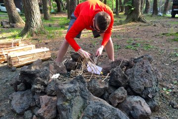 <p>Many open-air, on-ground camp fire locations to choose from</p>