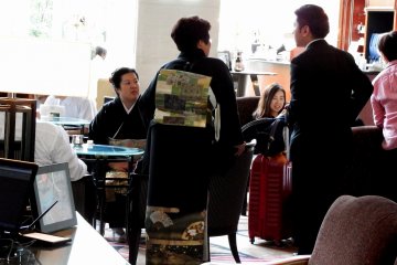 <p>Guests of a wedding party</p>
