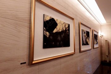 <p>Abstract art decorating the wall</p>