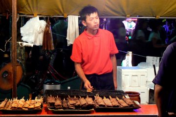 <p>Meat kebabs</p>