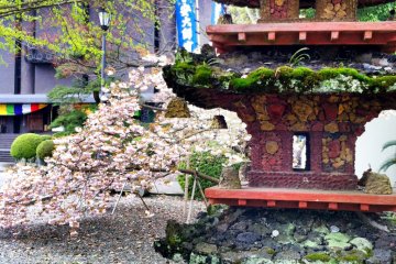 A strange pagoda in the grounds