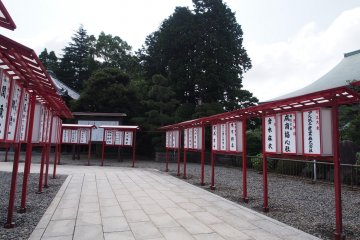 <p>Walking through the temple grounds</p>
