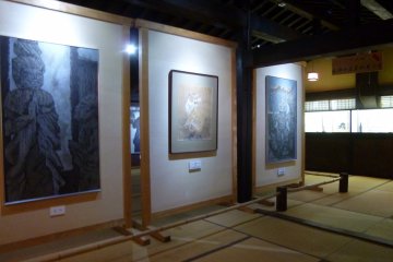 <p>The art exhibit on the second floor.</p>
