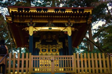 <p>This is the final resting place of Date Masanume's wife, Mego-hime of the Tamura clan. Located within the grounds of Zuigan-ji. Usually this is off limits, but it is open in lieu of the main hall, which is under construction, set to reopen in 2016</p>