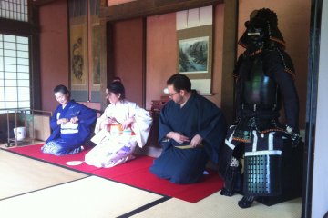 <p>Preparing for the tea ceremony</p>
