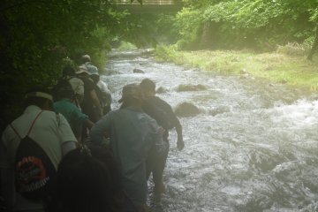 <p>At the beginning of the course, steam makes it a bit hard to see</p>