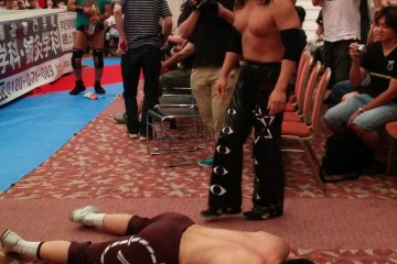 <p>The action becomes more brutal outside the ring</p>