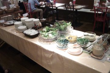 <p>The lunch buffet includes unlimited bread and salad &nbsp;</p>