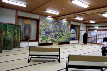 <p>When you enter Kichijōkaku Hall, you'll be ushered into a spacious tatami-mat room for briefing. One of the trainee monks will explain how to explore the temple buildings. You can take photos but the flash should be off. Also, you CANNOT take photos of the monks in training</p>