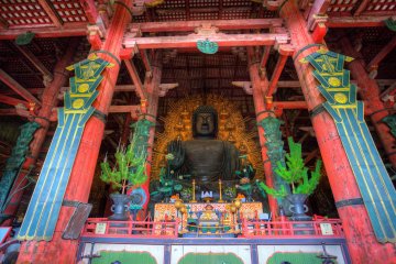 <p>The 15m tall Buddha statue</p>