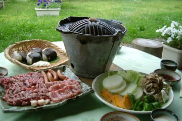 Jingisukan (Genghis Khan) dishes are part of Tono culture