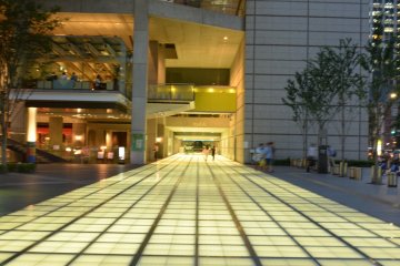 <p>Beautiful lighted tiles outside of Tokyo International Forum &nbsp;</p>