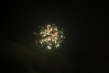 <p>At the end they had different types of fireworks popping continuously for about 5 minutes, and bursting into different colours.&nbsp;</p>
