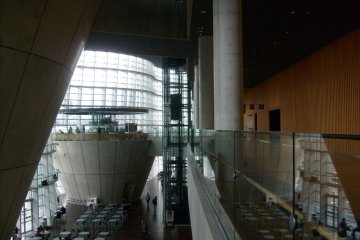 <p>The high-ceilinged interior</p>