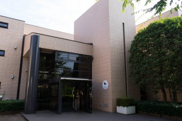 <p>The building entrance</p>