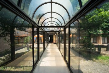 <p>The cool walkway inside the building</p>