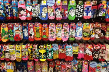 <p>Novelty and character socks are so popular you can find them everywhere. Snoopy, Hello Kitty, One Piece, &amp; Pokemon are just a few fun designs available.</p>